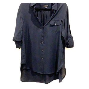 Rag & bone navy button down blouse